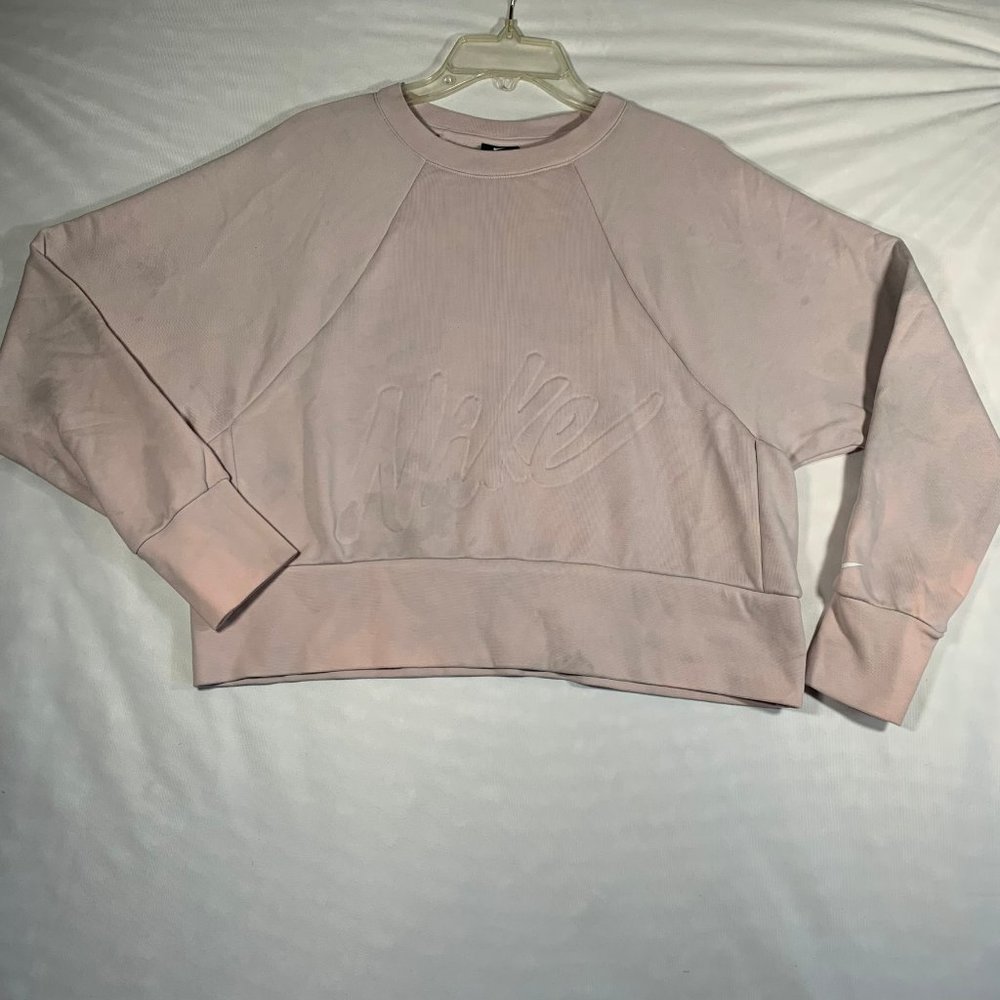 NIKE WOMENS MEDIUM CROP SWEATER‎ RN56323-CA#5553 PALE PINK